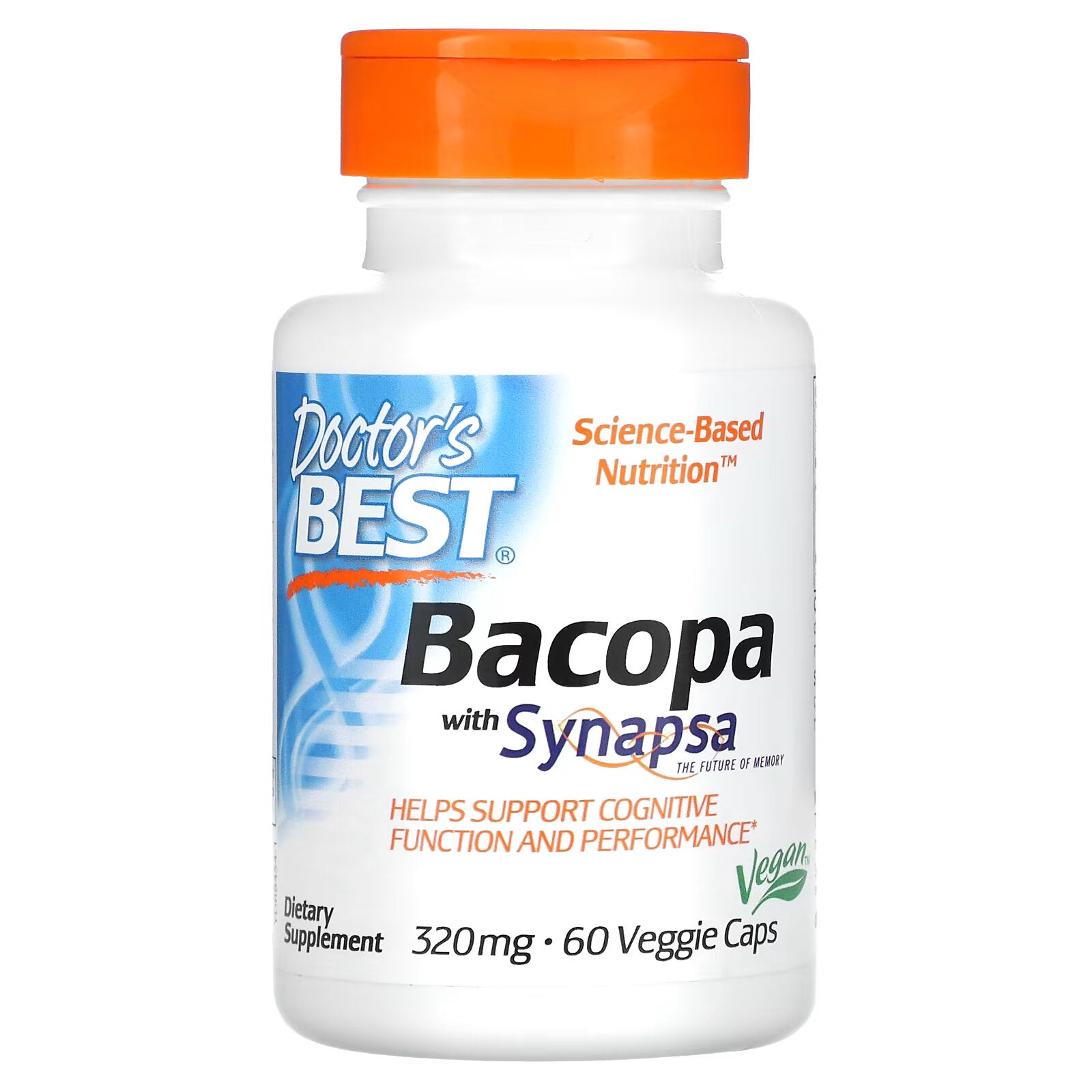 Doctor's Best Bacopa with Synapse 320 mg, 60 Vegetarian Capsules