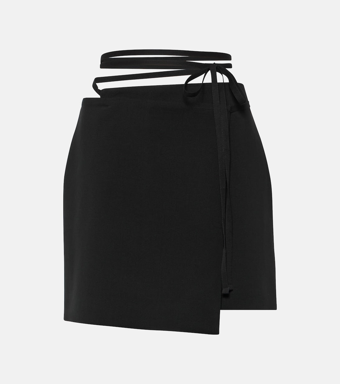 Sportmax Wool Blend Genny Wrap Skirt, Black