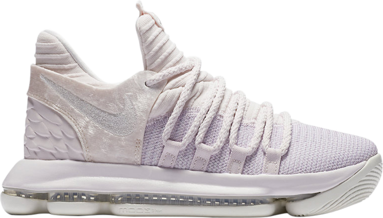 حذاء Nike KD 10 GS 'Aunt Pearl' باللون الوردي