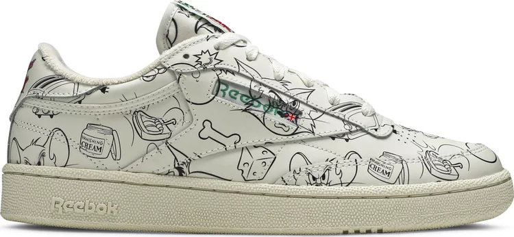 Tom & Jerry x Club c 'sketch' Reebok sneakers, tan