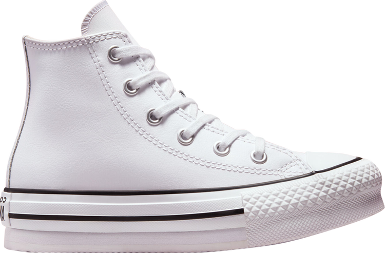 Converse Chuck Taylor All Star Lift Platform Leather High White Natural Ivory Sneakers