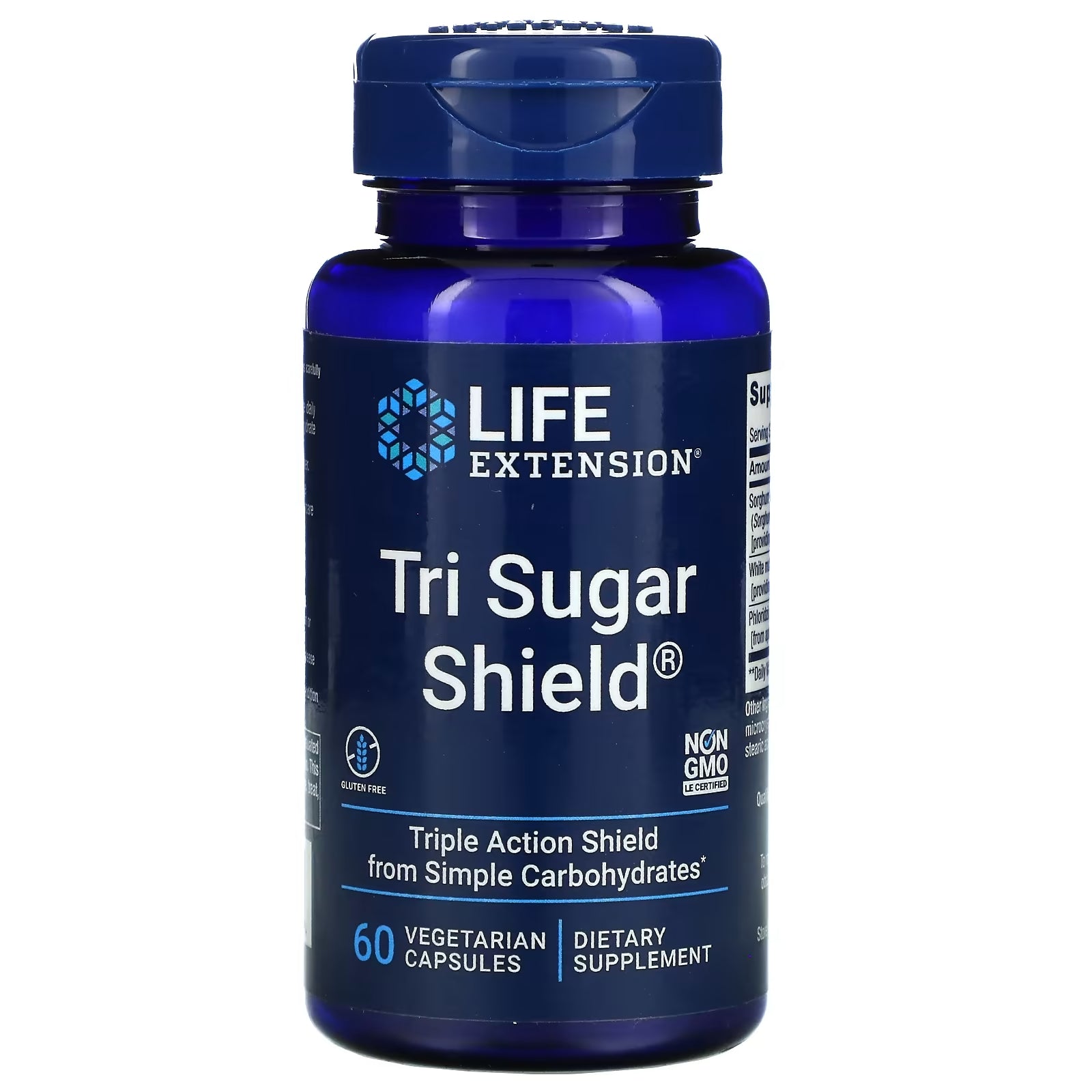 Life Extension Tri Sugar Shield Dietary Supplement, 60 Veggie Capsules