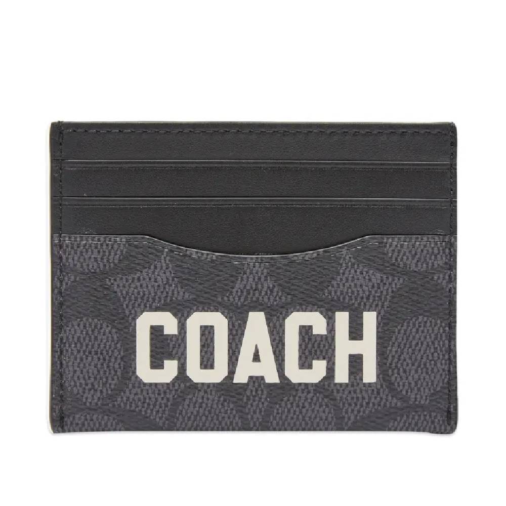 Coach Graphic Card Holder, Black