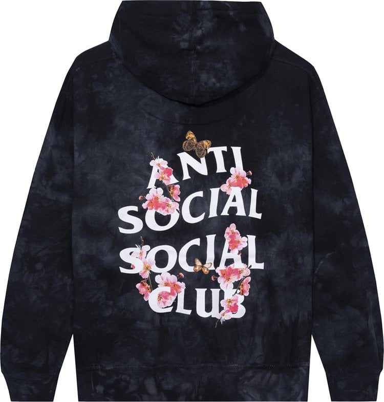 Anti Social Social Club Kkoch Never Dies Tie Dye Hoodie 'Black', black