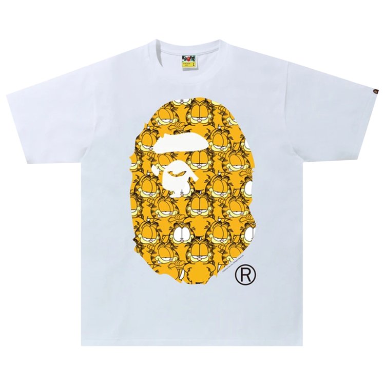 تي شيرت BAPE x Garfield #6 باللون الأبيض