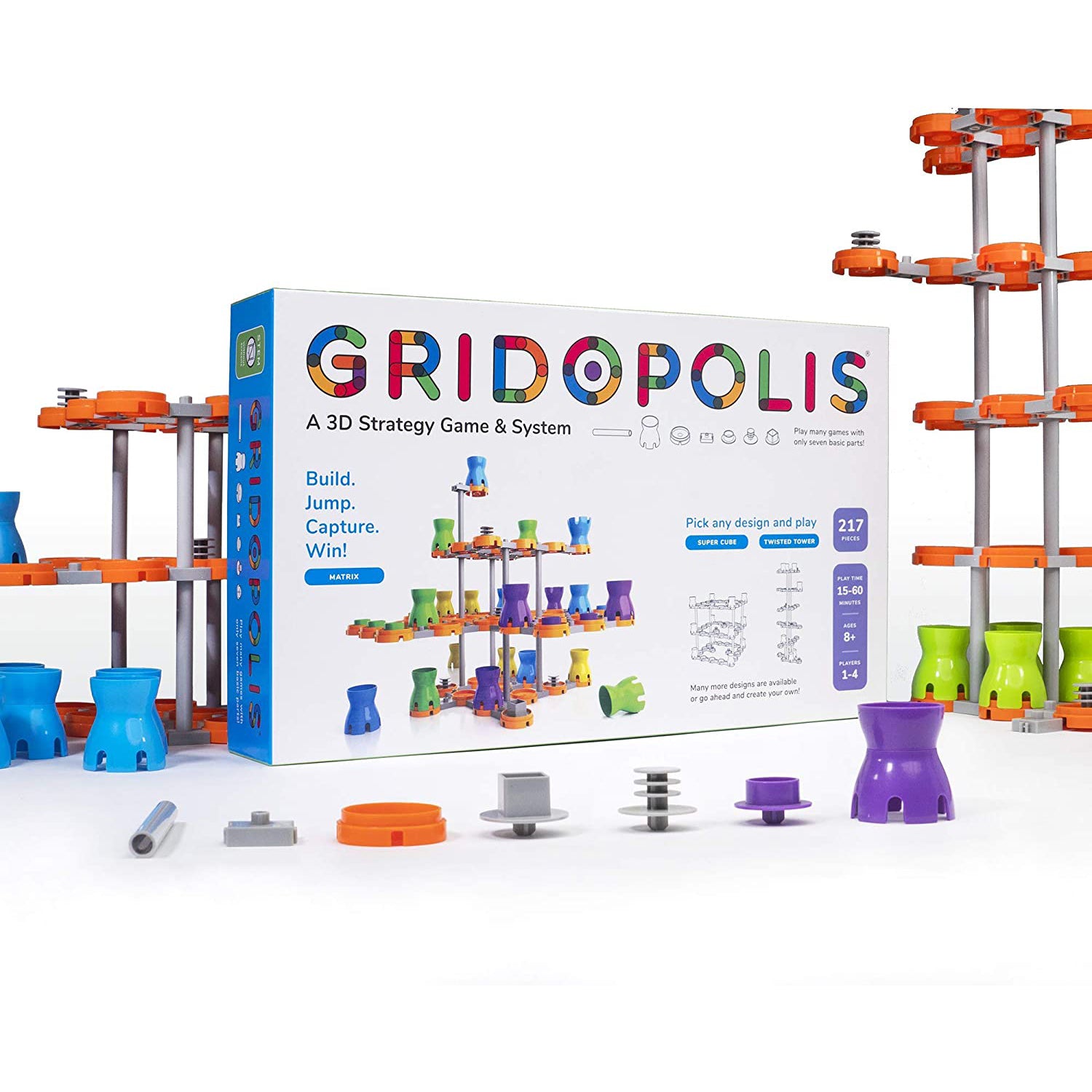 Board game Gridopolis: A 3D Tabletop Strategy