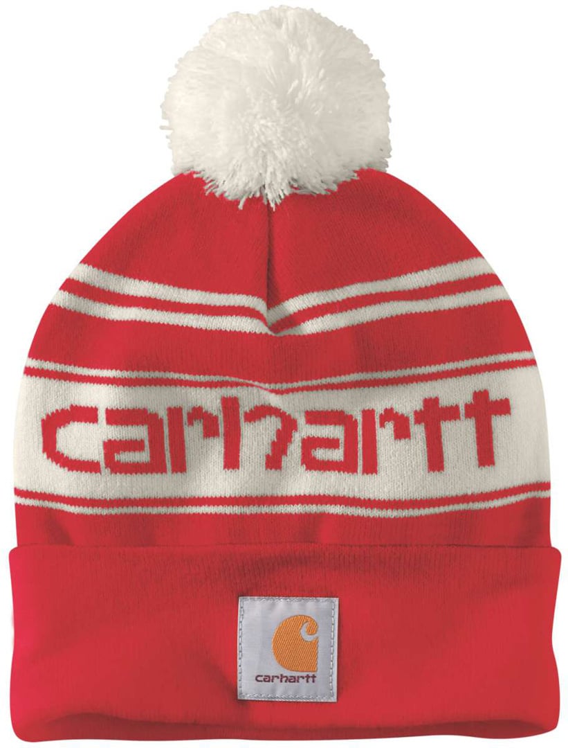 Carhartt Knit Cuffed Logo Hat, Red