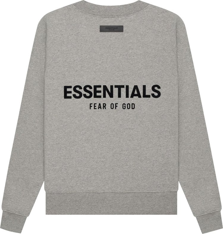 Fear of God Essentials Crewneck 'Dark Oatmeal' Sweatshirt, Gray