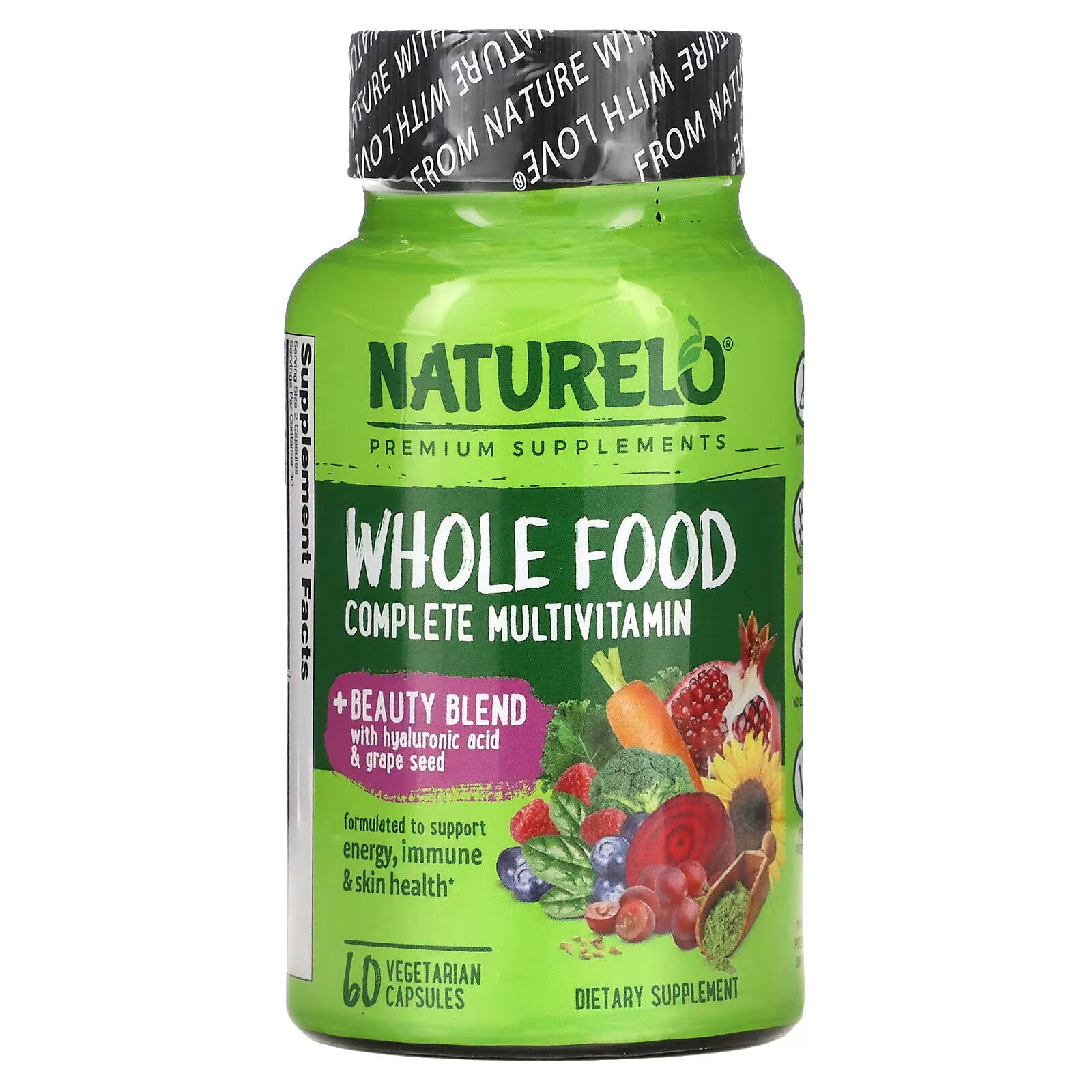 NATURELO, Complete Whole Food Multivitamin 60 vegetarian capsules