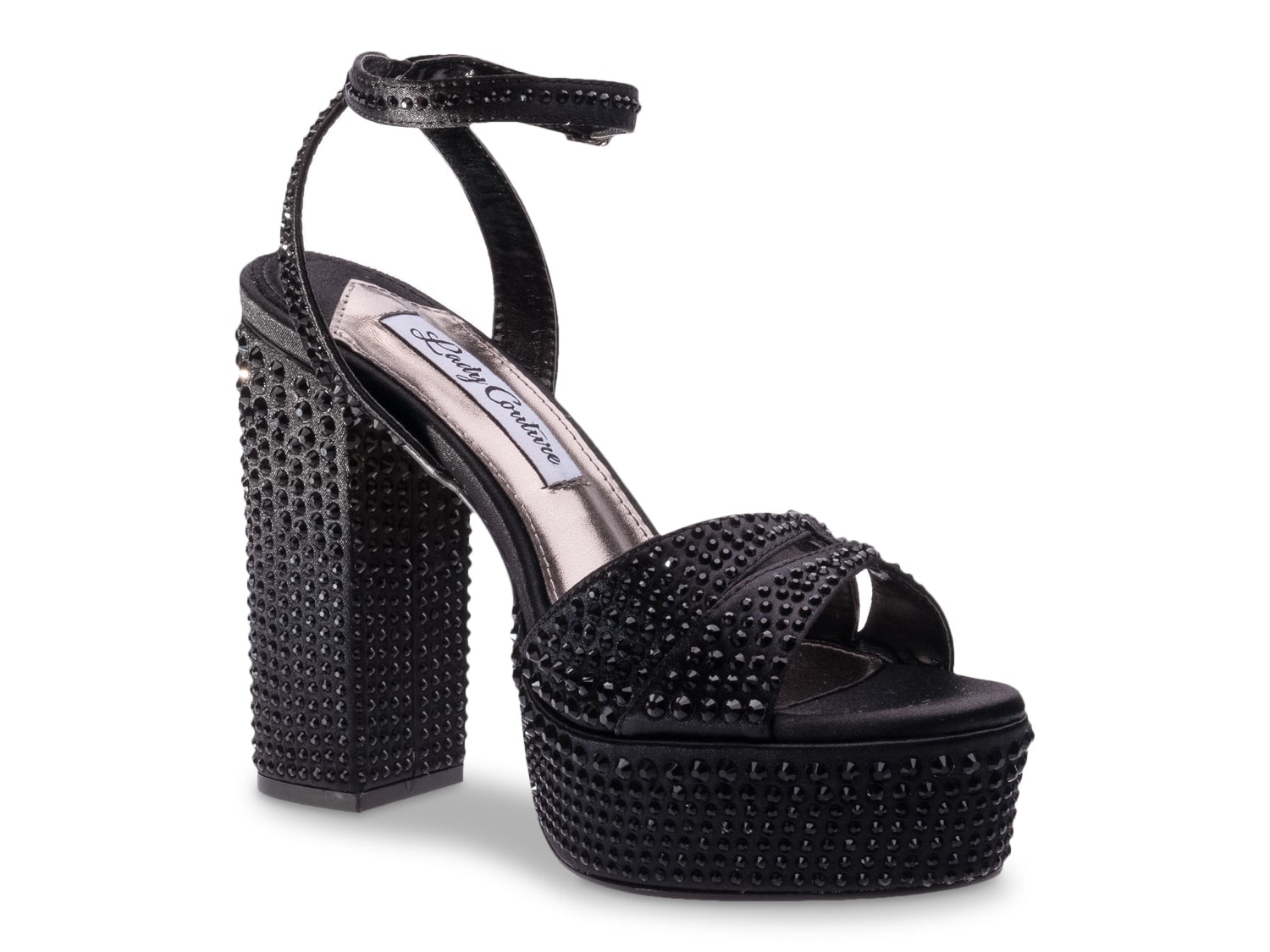 Lady Couture Doll Platform Sandals, Silver