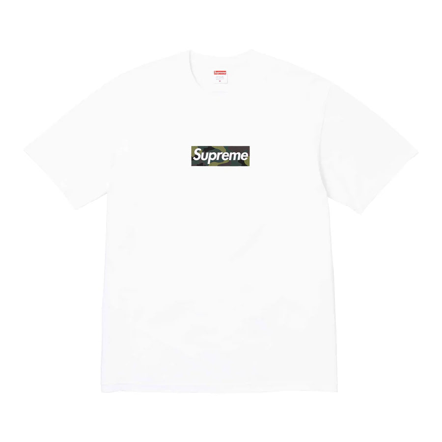 تي شيرت Supreme Box Logo باللون الأبيض