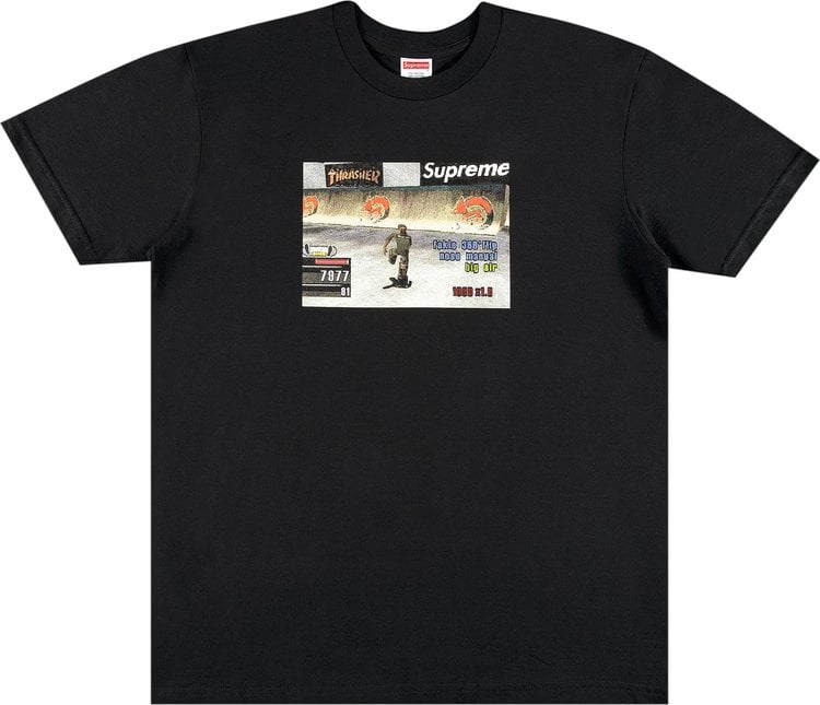 تي شيرت Supreme x Thrasher Game باللون الأسود، أسود