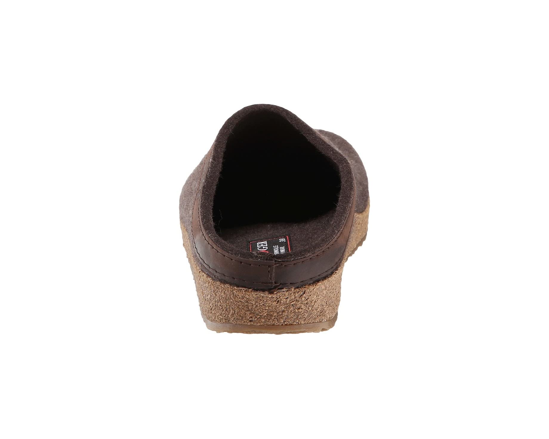 Clogs GZL Leather Trim Grizzly Haflinger, brown