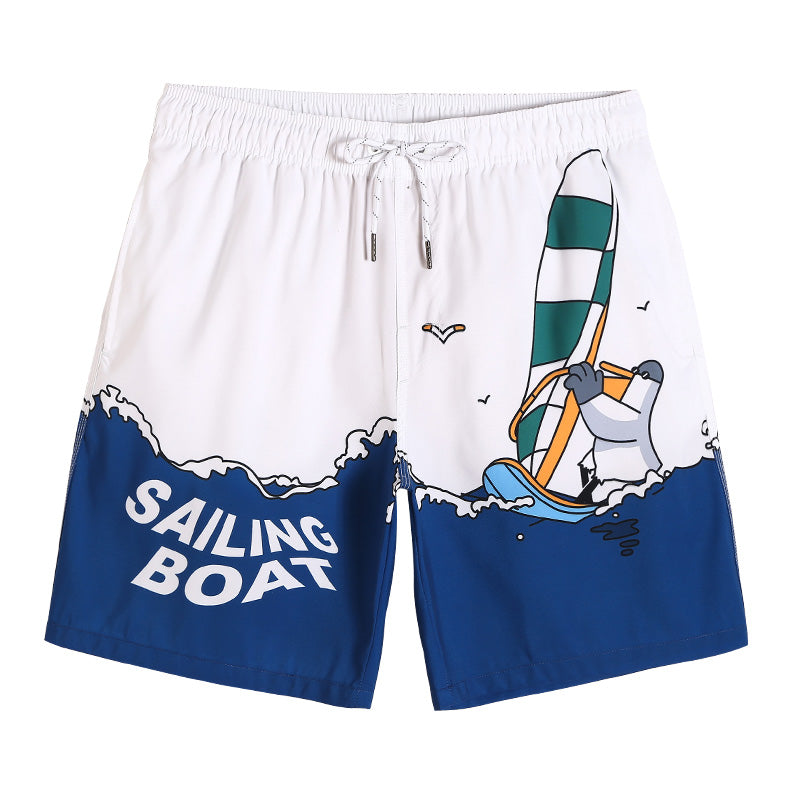 GAILANG Men's beach shorts, white