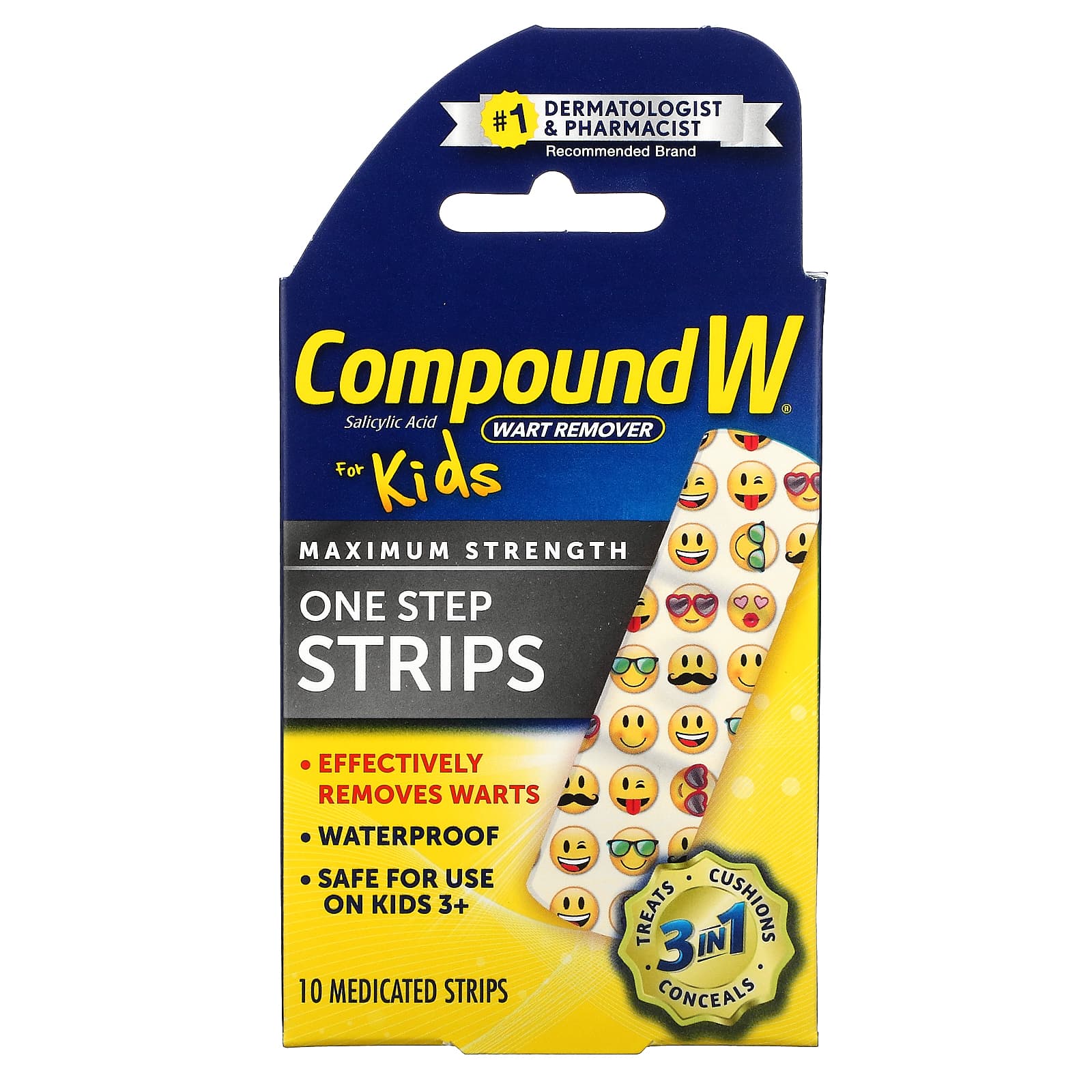 Compound W wart remover for children over 3 years old, 10 medicated patches