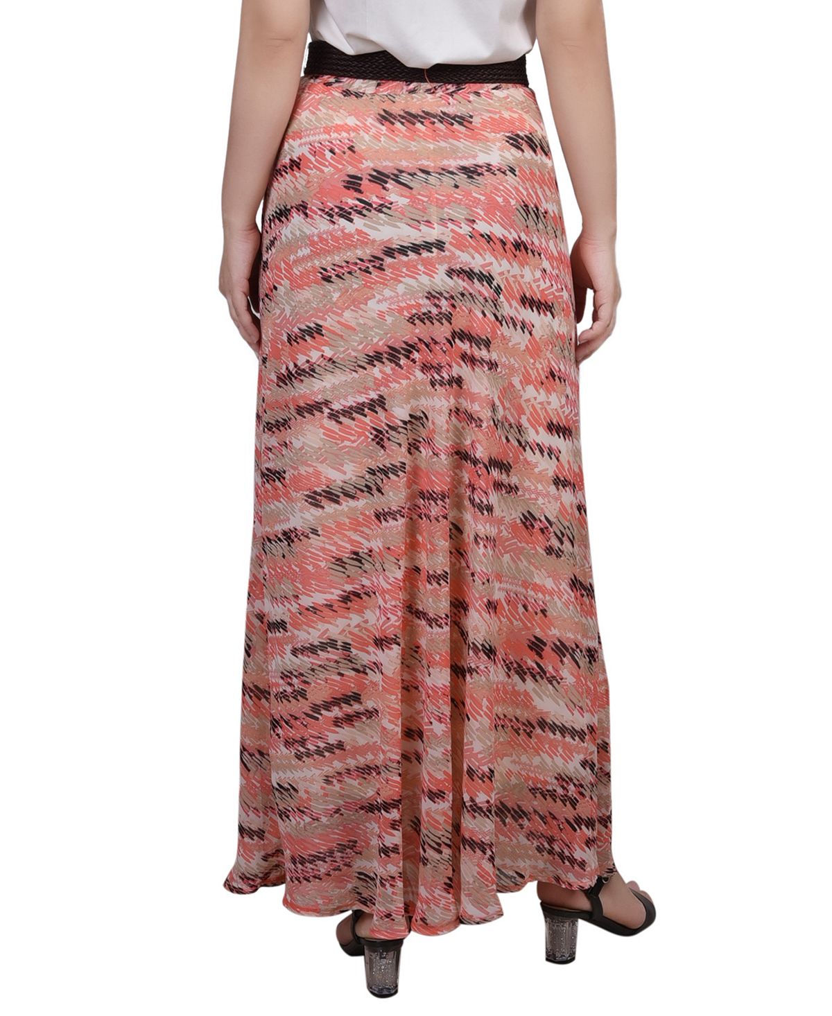 NY Collection Plus Size Chiffon Maxi Skirt, Multi