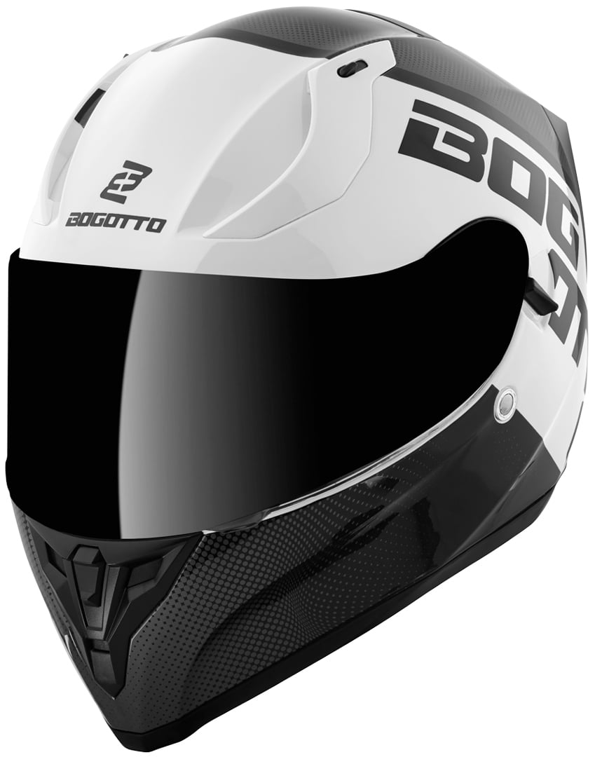 Bogotto V128 BG-X helmet with logo, black/white