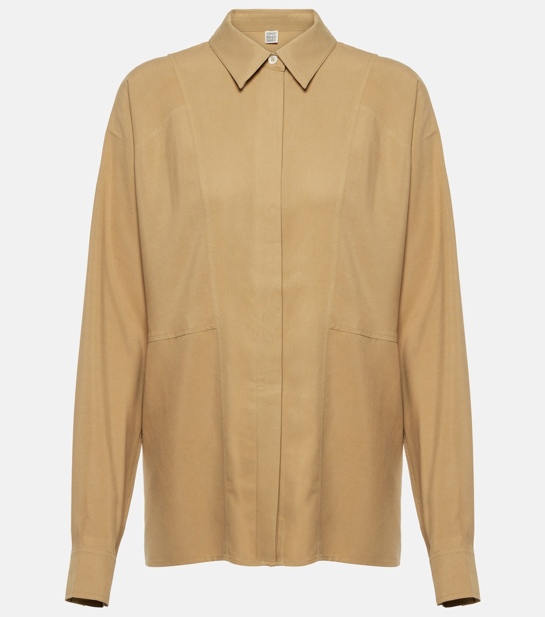 Toteme silk poplin shirt, beige