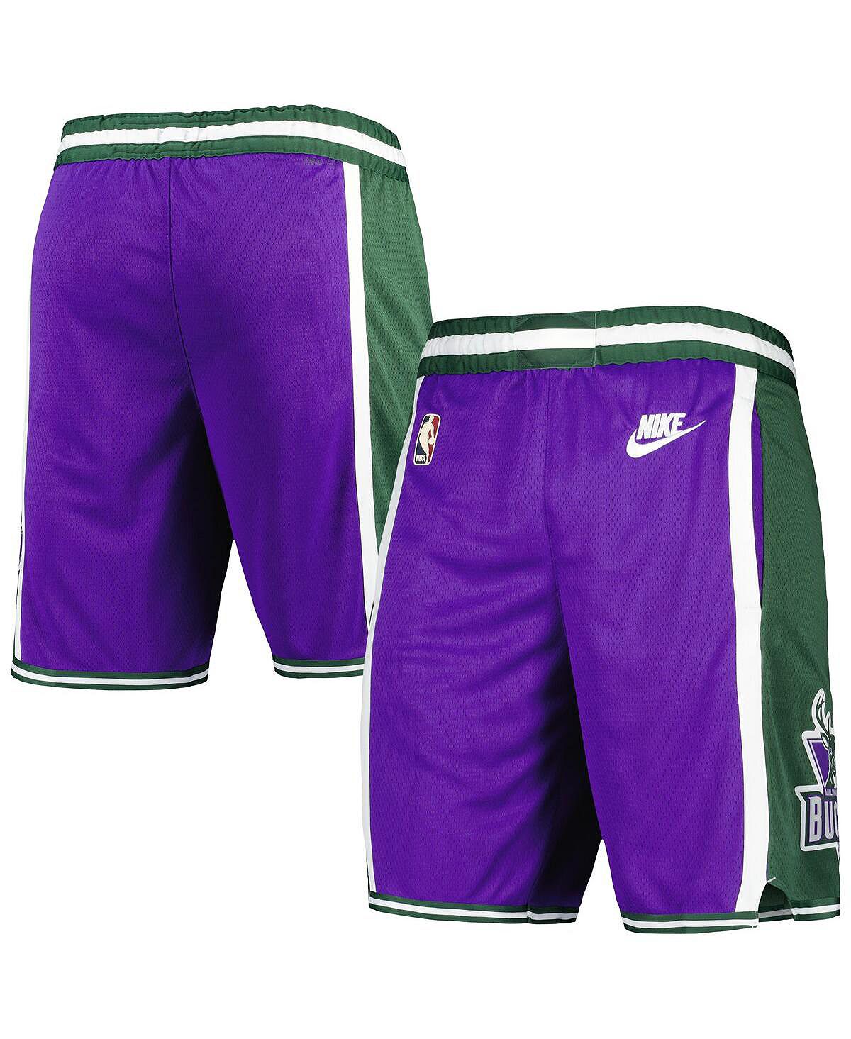 2022/23 Nike Men's Purple Milwaukee Bucks Shorts Classic Edition Swingman Performance Purple