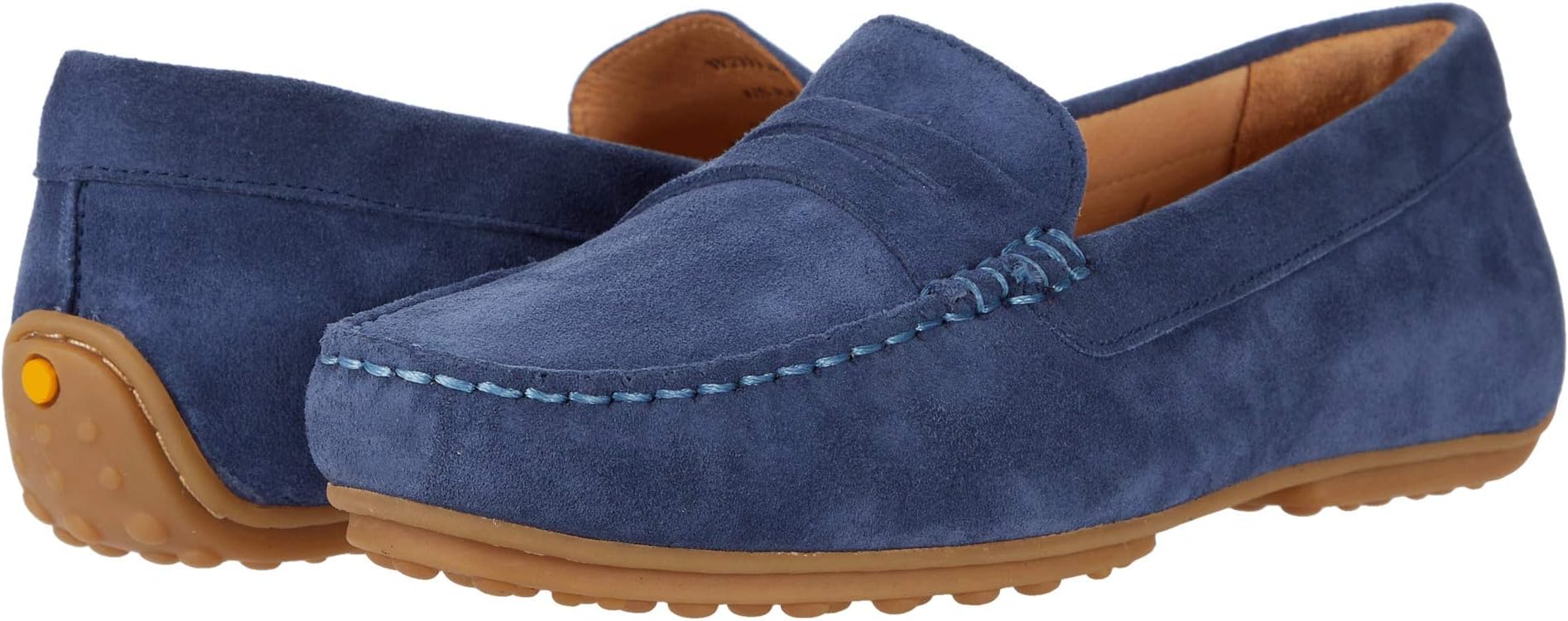 Free Spirit For Her Samuel Hubbard Loafers in Stonewashed Blue Suede/Gum Sole