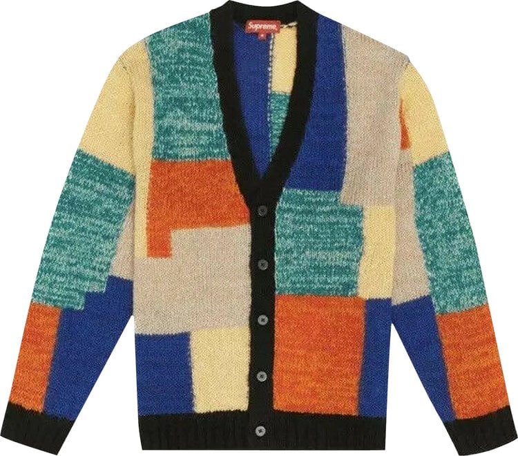 Supreme Patchwork Mohair Cardigan 'Multicolor', multicolor