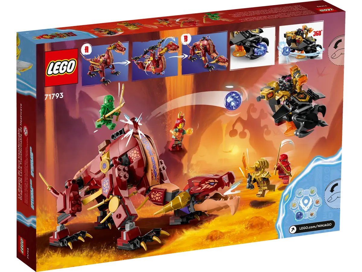 Lego Ninjago Heatwave Transforming Lava Dragon 71793, 479 pieces