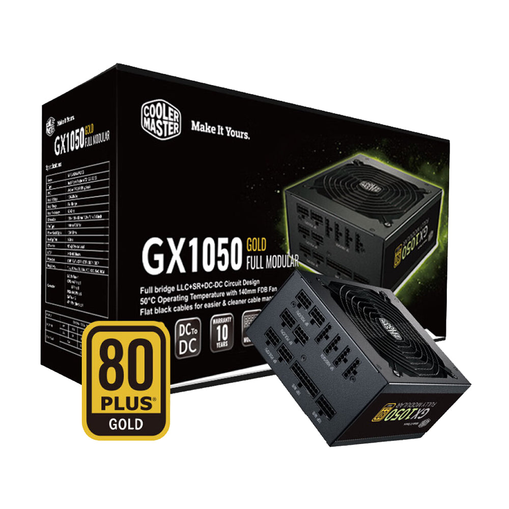 Power supply Cooler Master GX1050 Gold, 1050 W, black