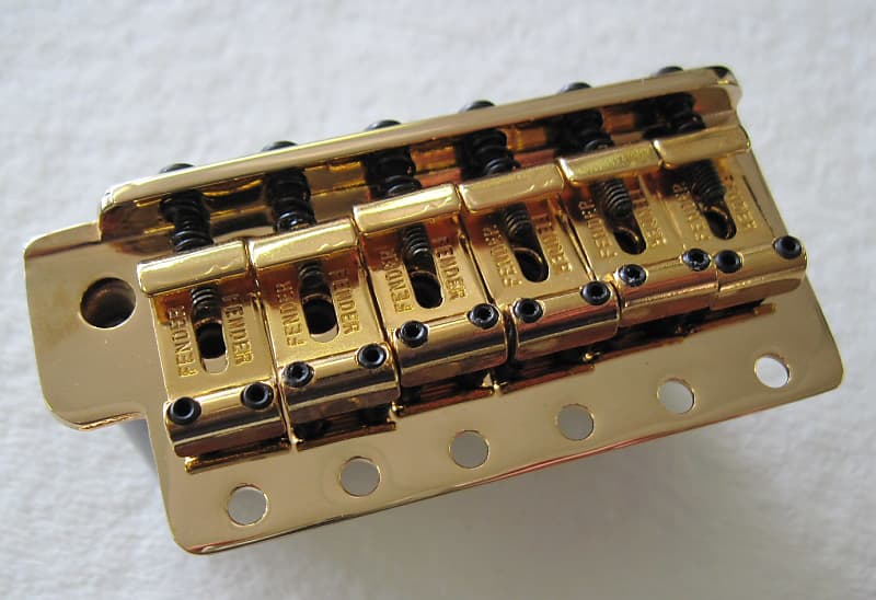 Fender Original Vintage Stratocaster Tremolo Assembly Gold 0992049200 AVRI USA Vintage Strat Tremolo Bridge 099-2049-200