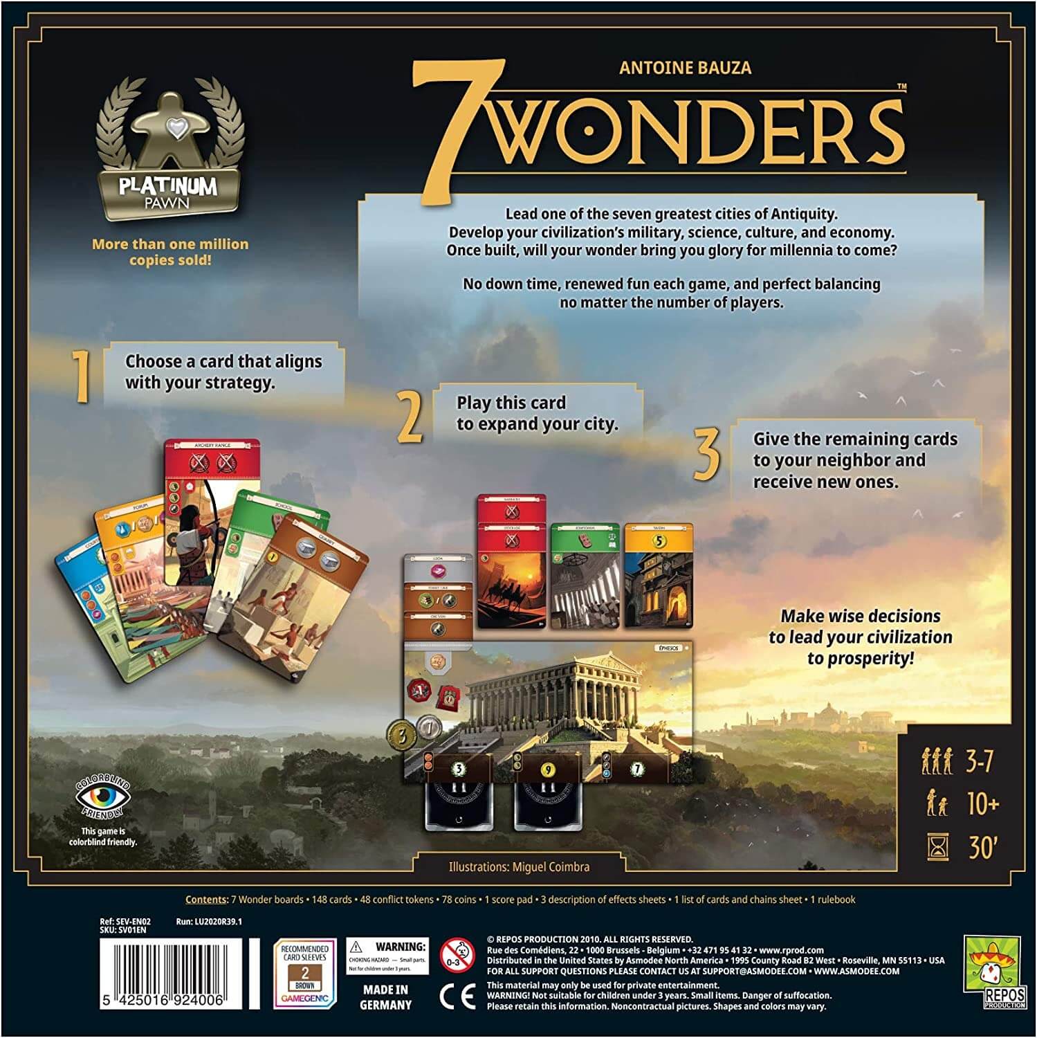 إنتاج مستودعات ألعاب الطاولة 7 Wonders