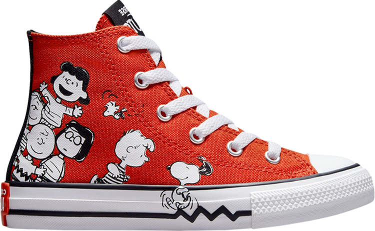 Converse Peanuts x Chuck Taylor All Star High PS Snoopy and Friends Sneakers, Red