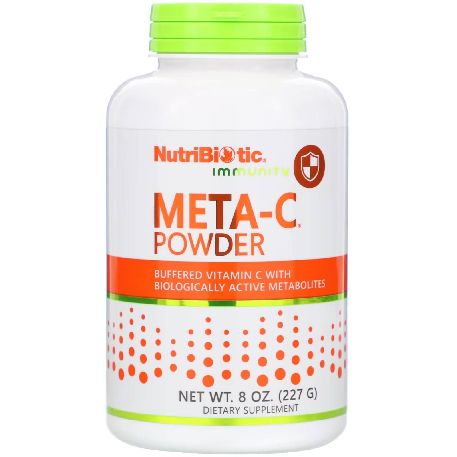 Vitamin C and Spirulina NutriBiotic Meta-C, 227 g