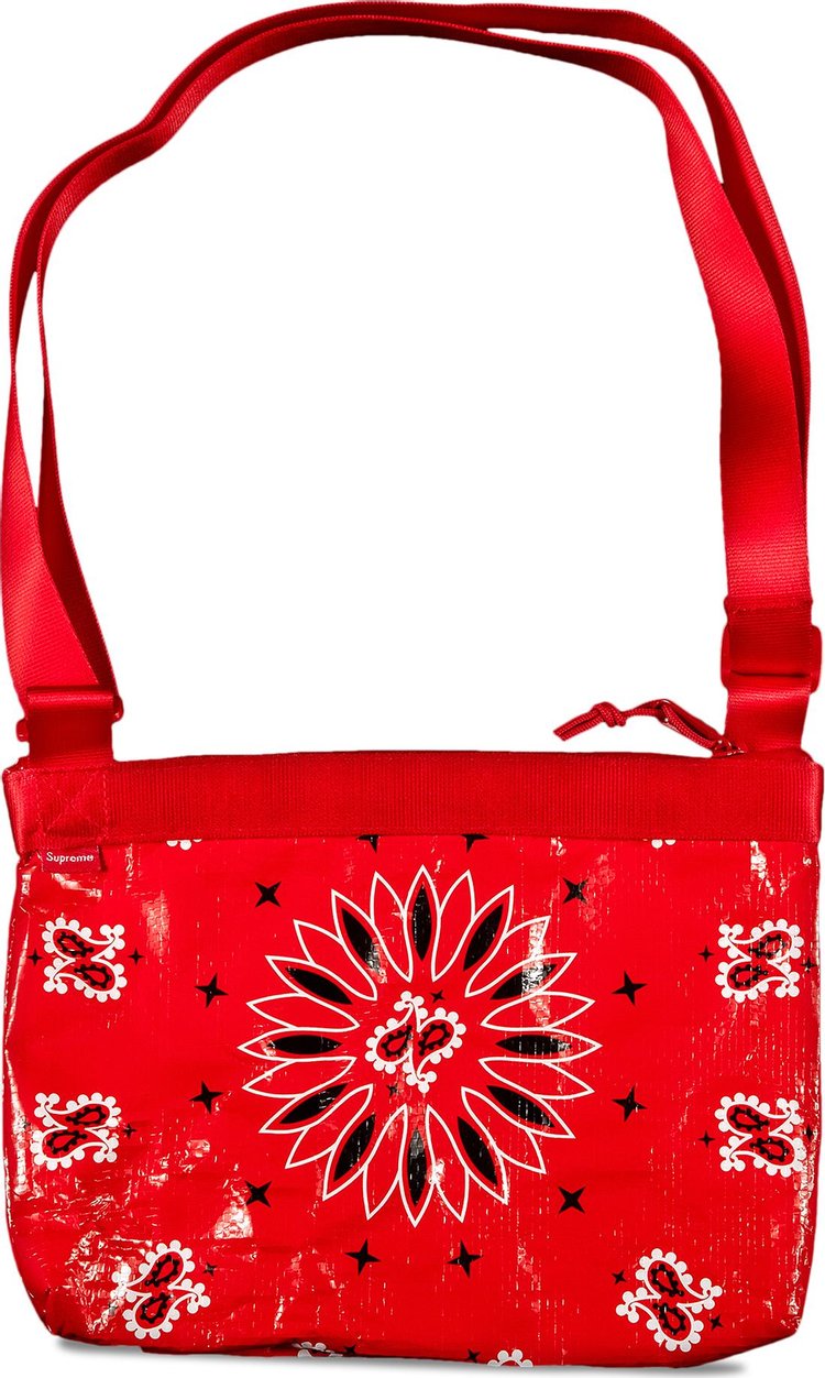 Supreme Bandana Tarp Side Bag Red