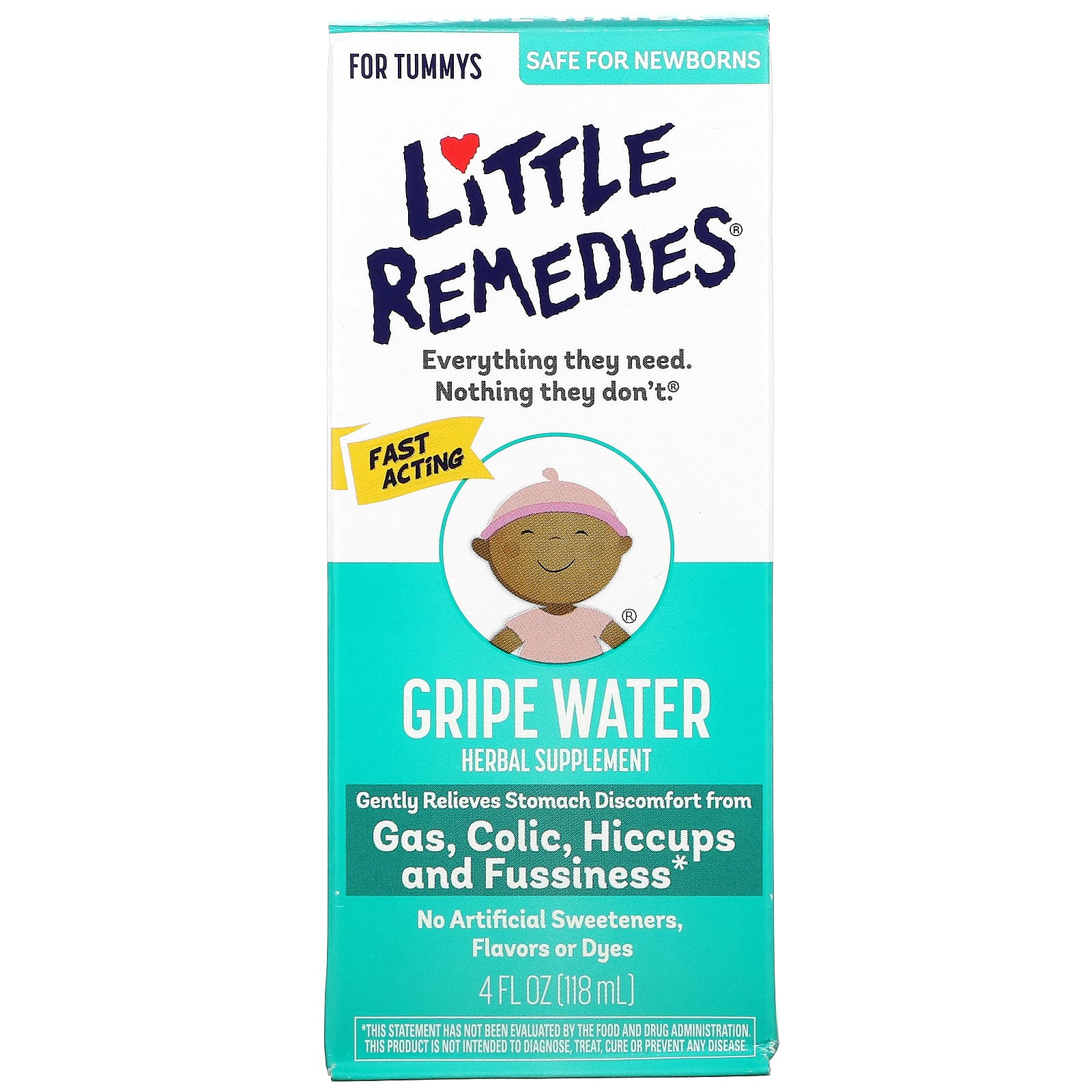 Little Remedies Gripe Water Herbal Supplement for Tummy, 118 ml