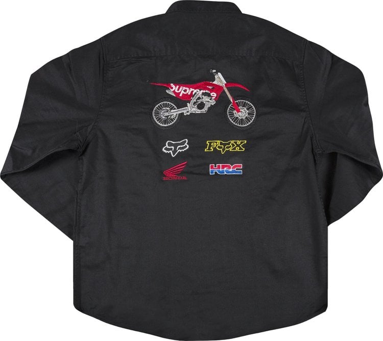 Supreme x Honda Fox Racing Work Shirt 'Black'