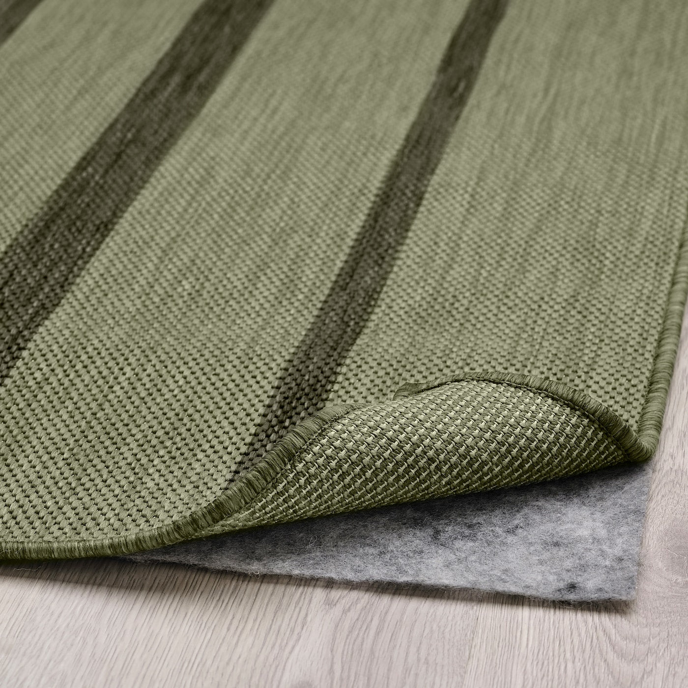 Woven carpet Ikea Kantstolpe, 200x300 cm, green