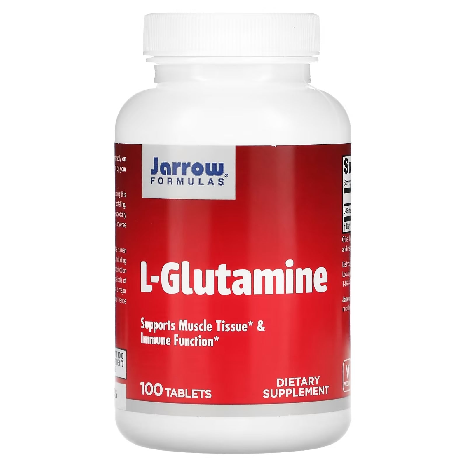 Jarrow Formulas L-Glutamine 1000 mg, 100 tablets