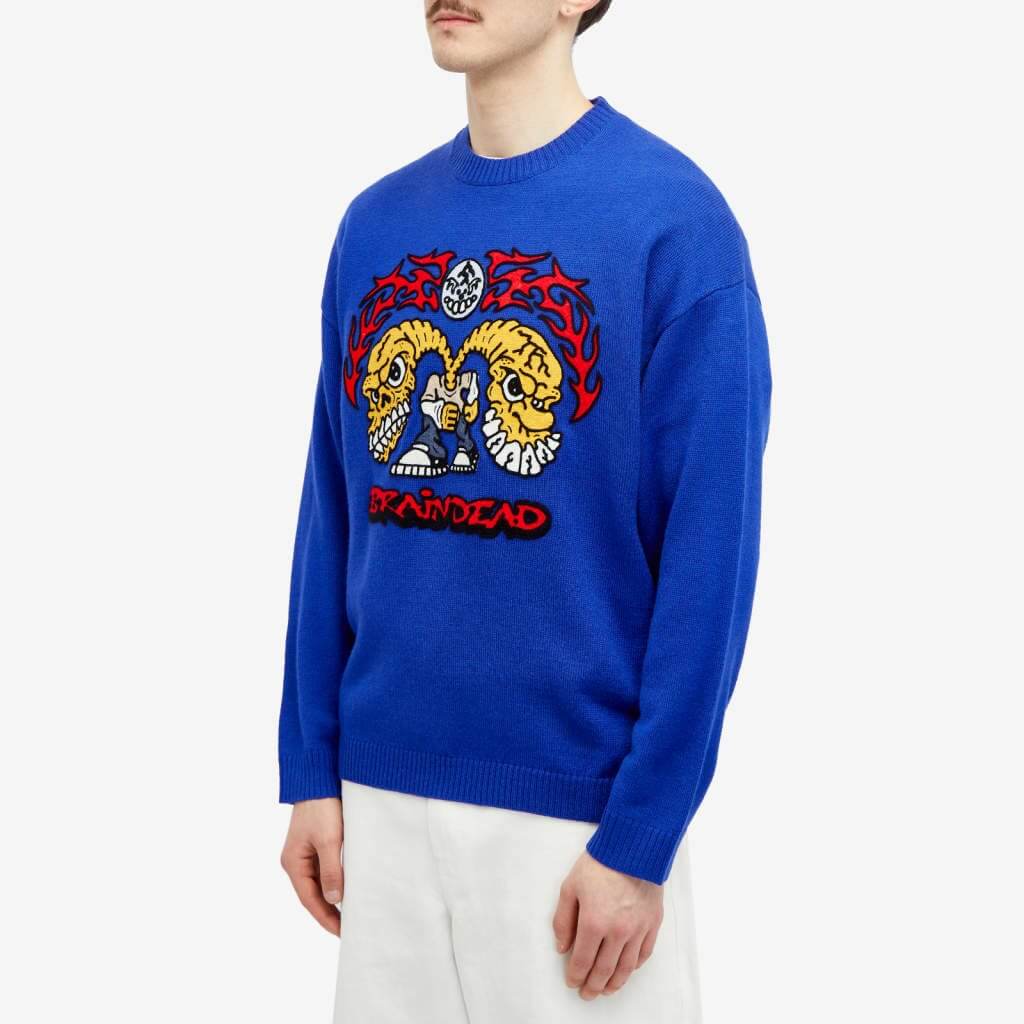 Brain Dead Bonecrusher jumper, blue