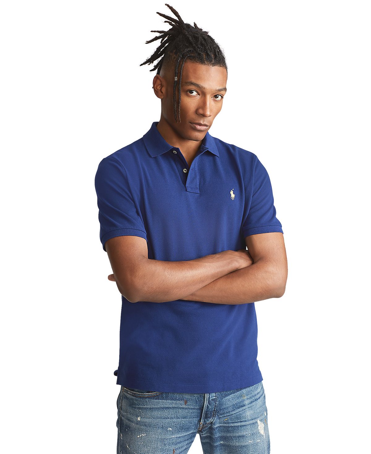 Polo Ralph Lauren Men's Slim Fit Mesh Custom Polo Shirt, Multi