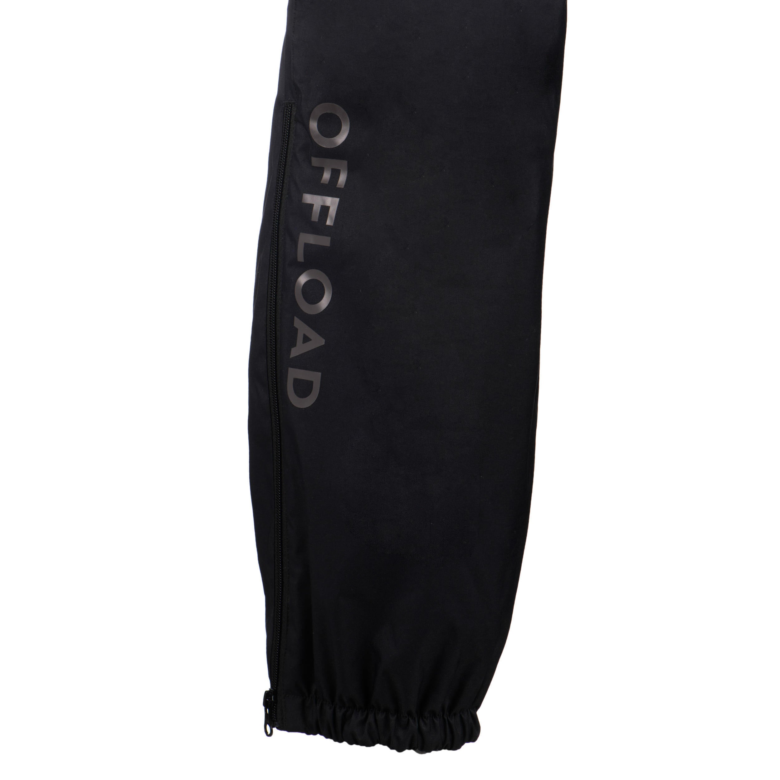 Rugby pants Smockpant R500 waterproof children's black OFFLOAD, black