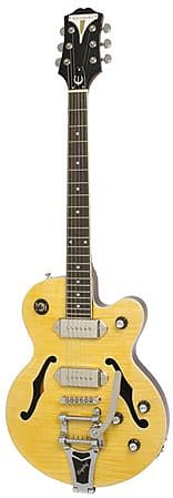 جيتار كهربائي Epiphone Wildkat مع تريمولو طبيعي عتيق من Bigsby ETBKCB AN