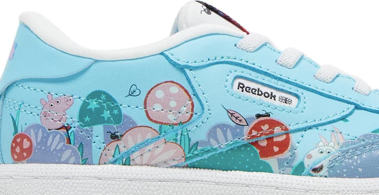 حذاء رياضي من Reebok للأطفال الصغار من Peppa pig x club c "scavenger hunt"، باللون الأزرق