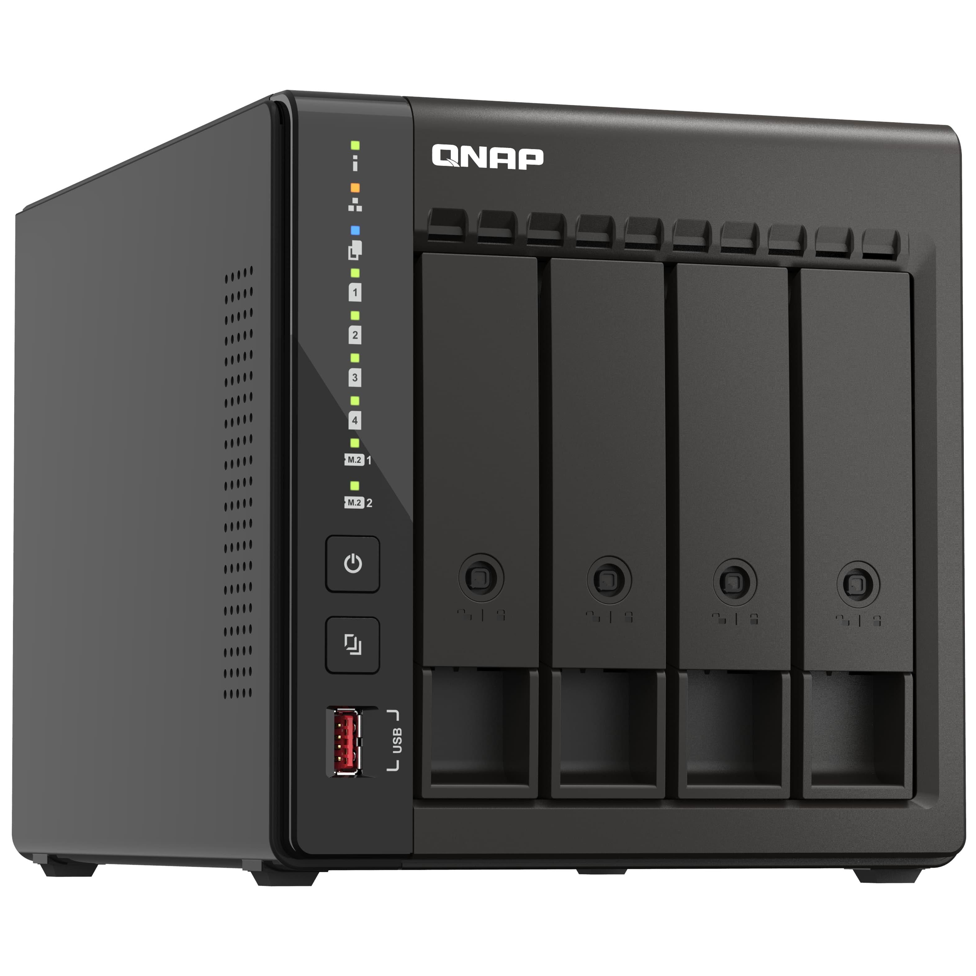 Network storage QNAP TS-453E, 4 bays, 8GB DDR4, without disks, black