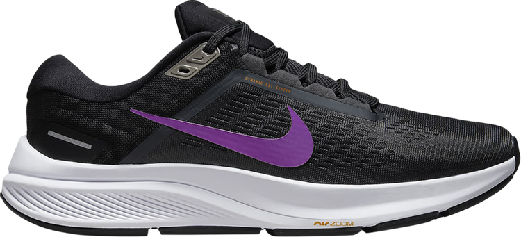 حذاء رياضي Nike Air Zoom Structure 24 'Anthracite Vivid Purple' باللون الأسود