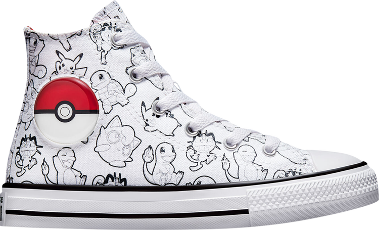 Converse Pokemon x Chuck Taylor All Star High PS Poke Ball Sneakers, white