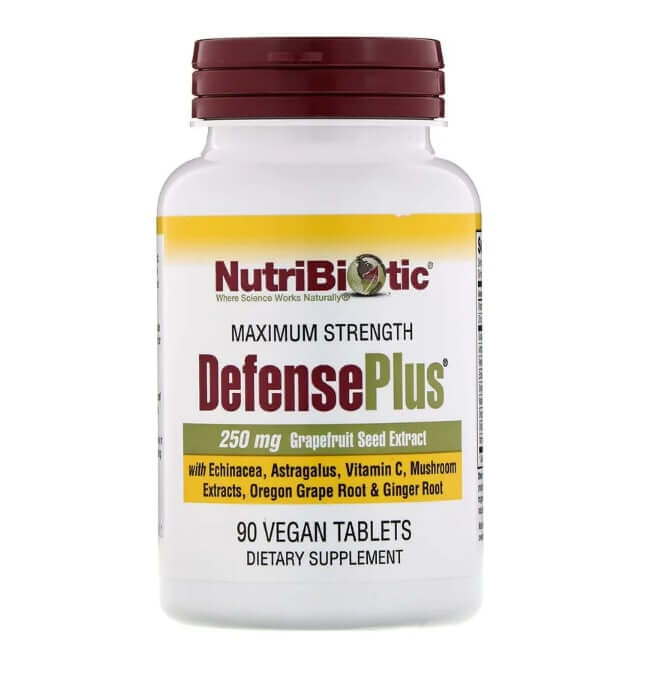 DefensePlus, Maximum Strength, 90 Vegan Tablets, NutriBiotic