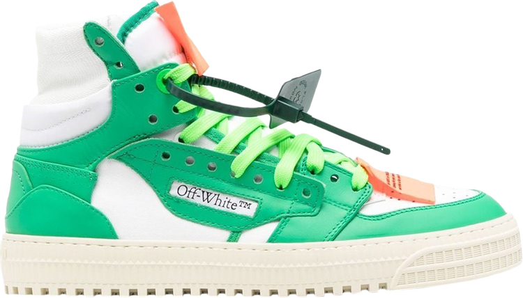 حذاء رياضي Off-Court 3.0 High White Green باللون الأبيض من Off-White