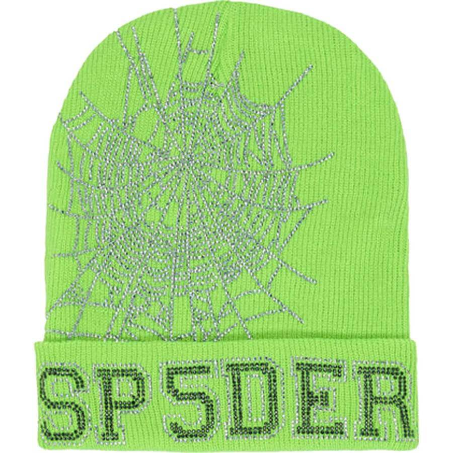 قبعة Sp5der Web Beanie باللون الأخضر