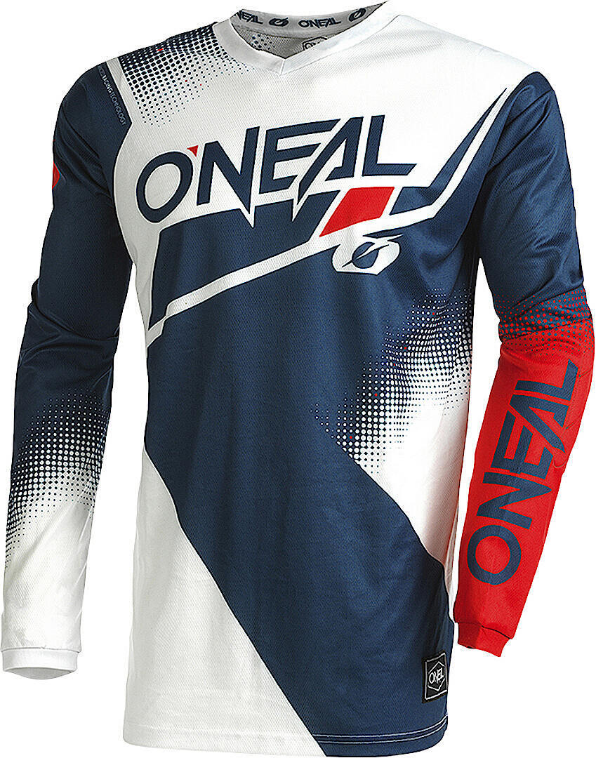 Oneal Element Racewear V.22 motocross jersey, blue/white/red