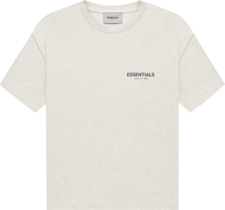 Fear of God Essentials Short-Sleeve Tee 'Light Heather Oatmeal', Cream