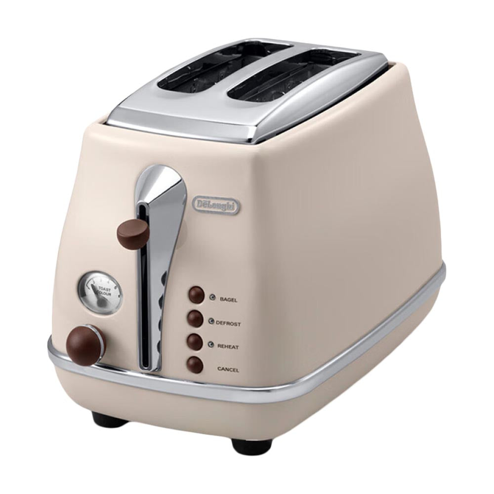 محمصة الخبز DeLonghi Icona Vintage CTO2003، كريمي